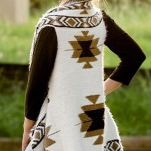 Aztec Print Vest